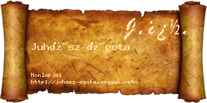Juhász Ágota névjegykártya
